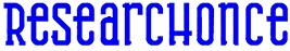 A blue logo of the word arc